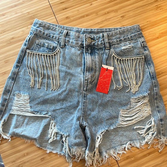 💎 Rhinestone fringe shorts 💎 - Picture 3 of 9